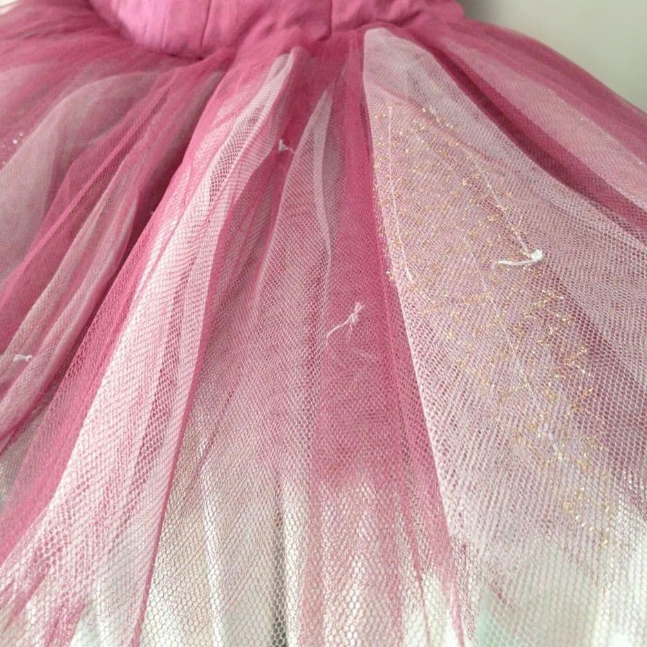 バレエ　ボディ芯入りクラシックチュチュNo1　赤紫　袖付き