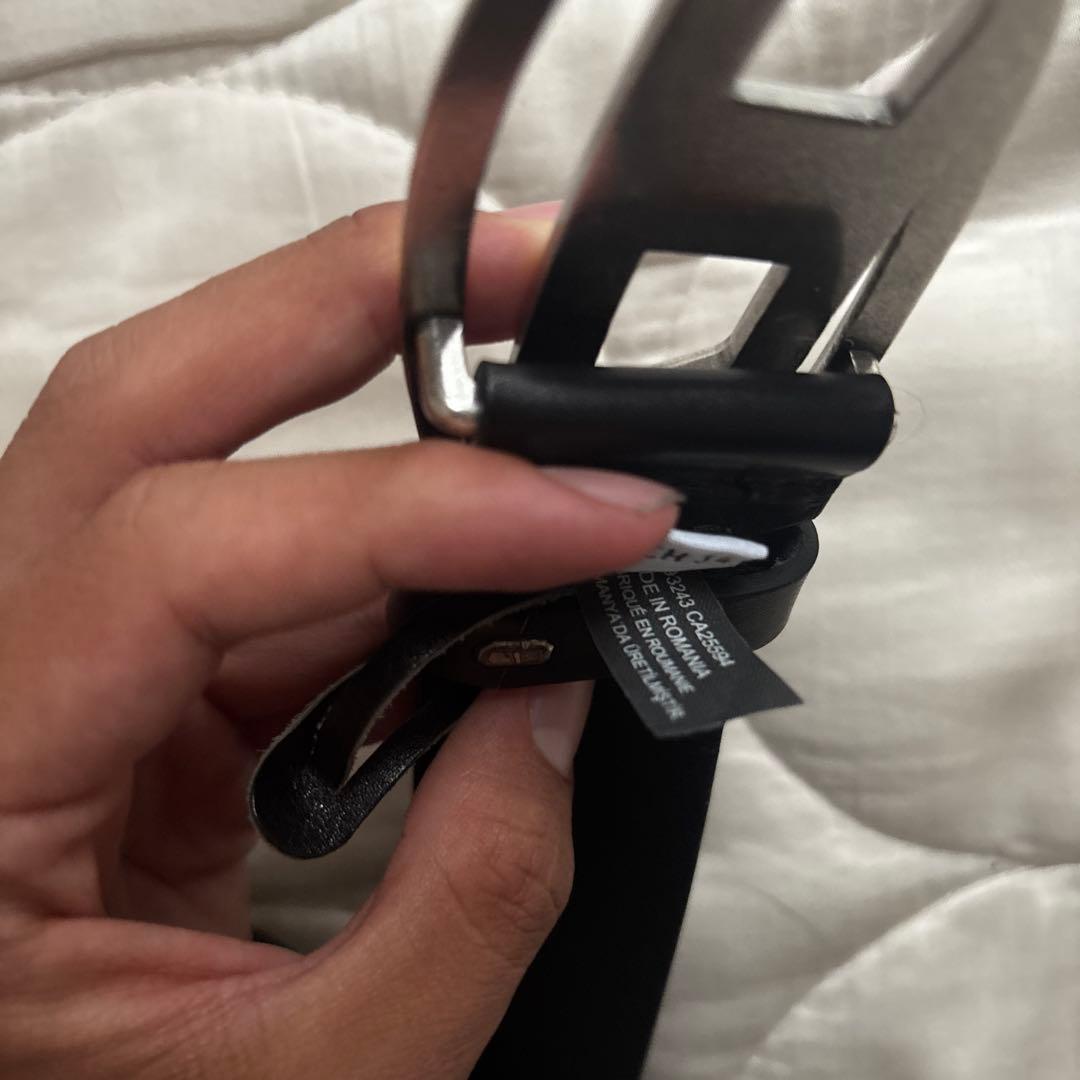 DIESEL ブラックレザーベルト 85