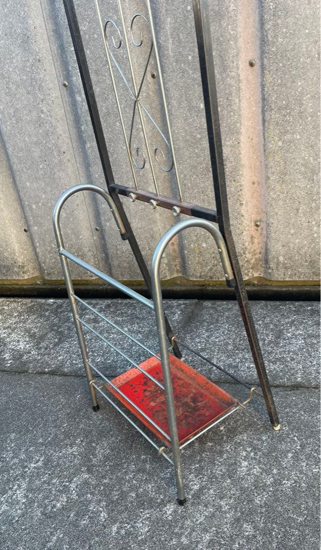 稀少/ビンテージ/インダストリアル/アイアン/コートハンガー/傘立て/ラック