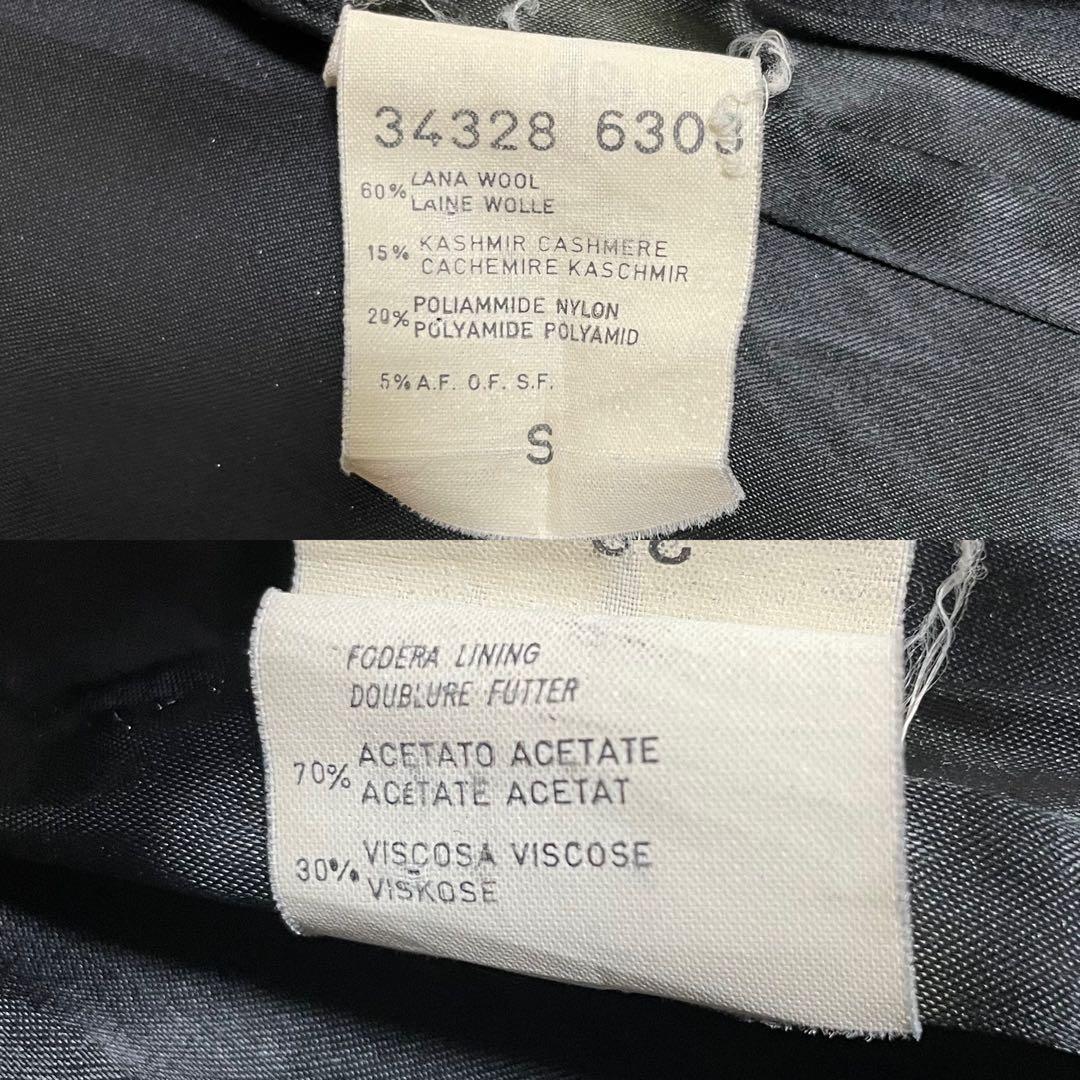 イタリア製 SEVENTY カシミヤ混 ステンカラーコート マキシ丈 金ボタン