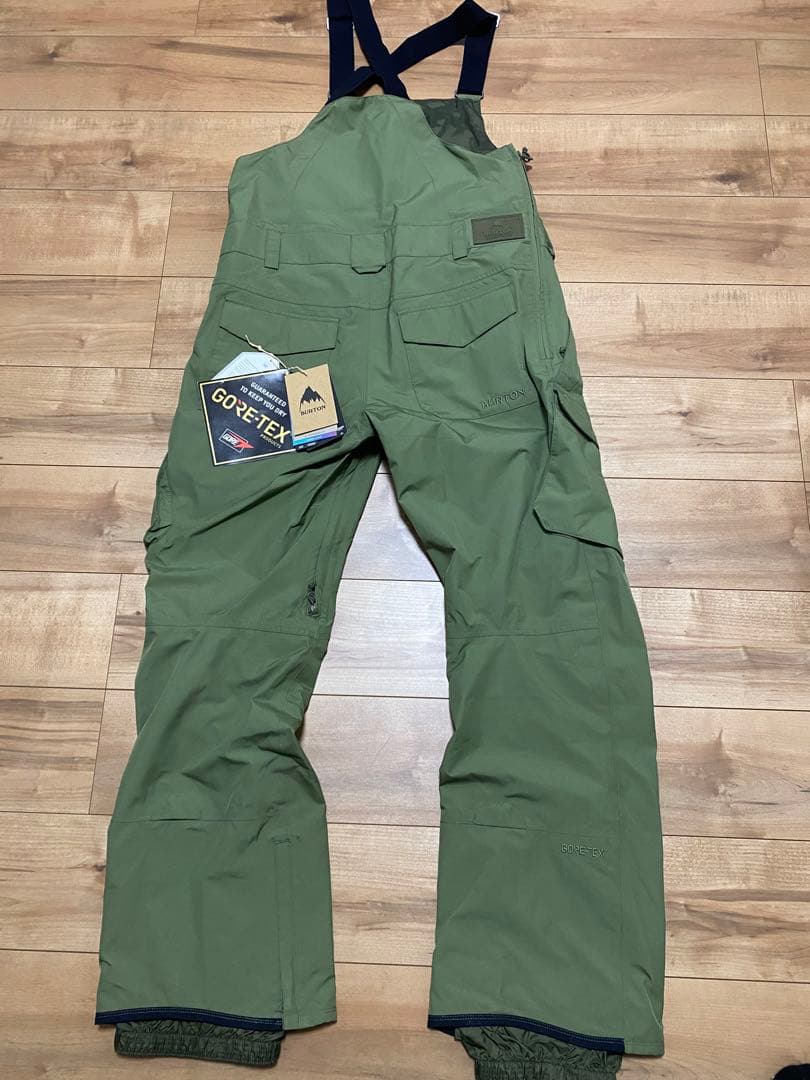 Burton GORE-TEX スノーボードウェア オリーブグリーン　ビブパンツ