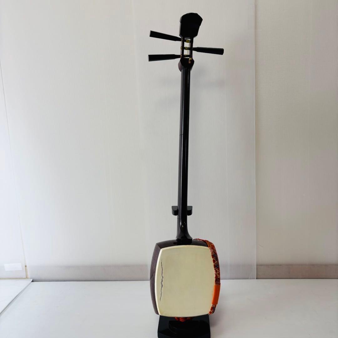 中棹三味線 短棹 東さわり 和楽器 太さ2.8cm 丸打ち胴 地唄 民謡 小唄