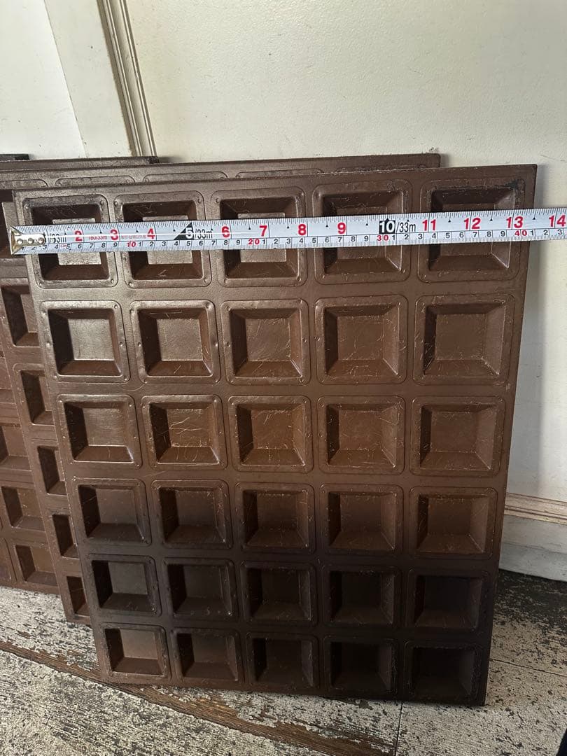 フィナンシェ　テフロン加工金属製　スクエア型 4枚セット　レトロアンティークB