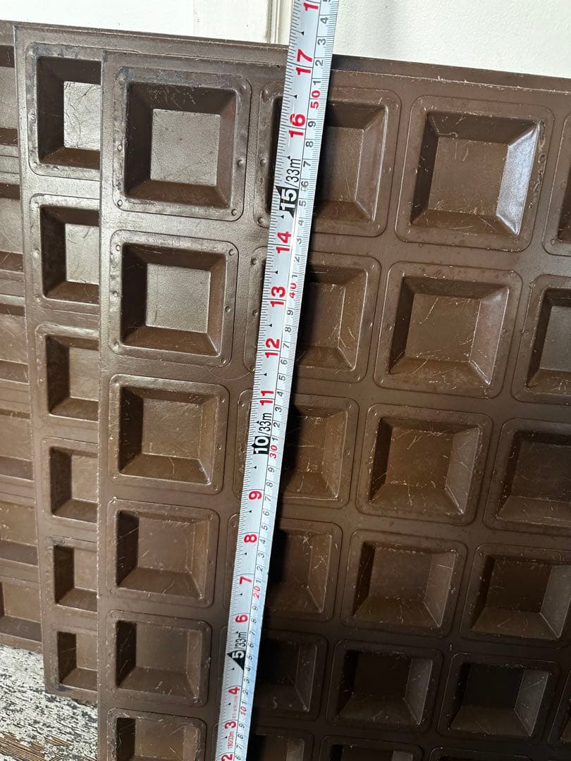 フィナンシェ　テフロン加工金属製　スクエア型 4枚セット　レトロアンティークB