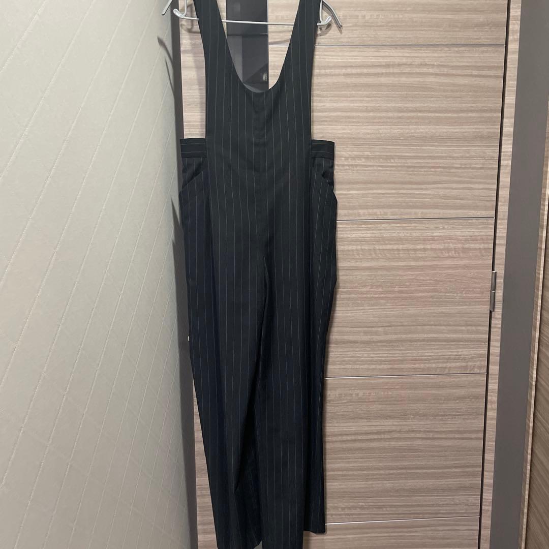 CLANE ストライプ ディープUネックサロペット サイズ1