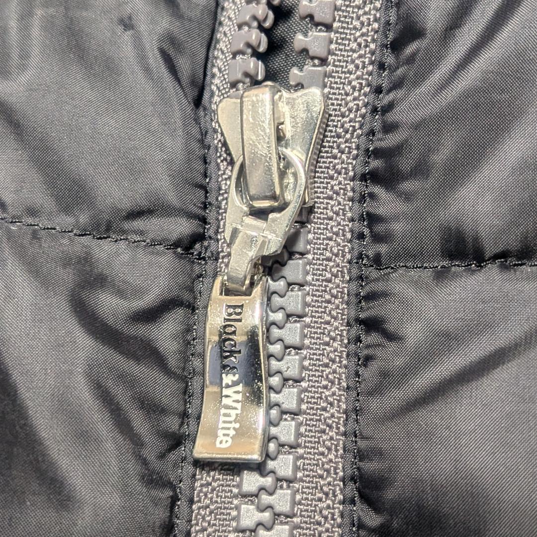 ブラック&ホワイト ゴルフウェア ダウンジャケット 黒 XL