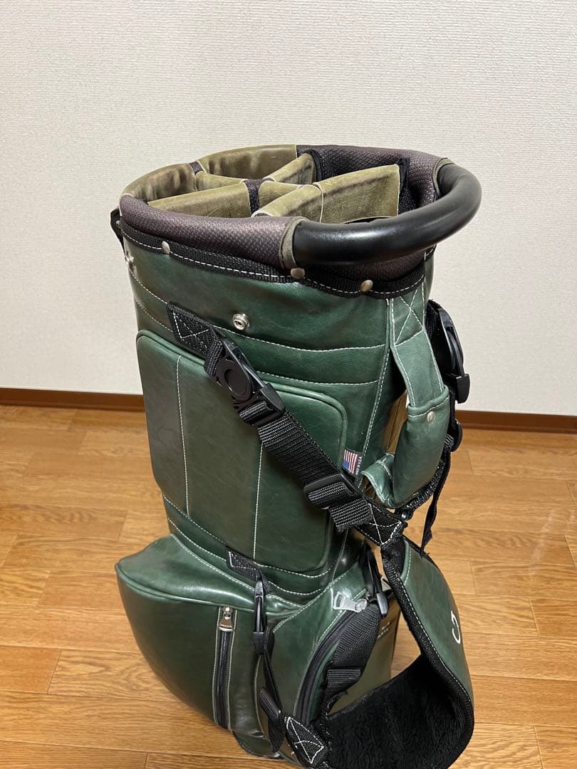 BELDING グリーン スタンド式ゴルフバッグ