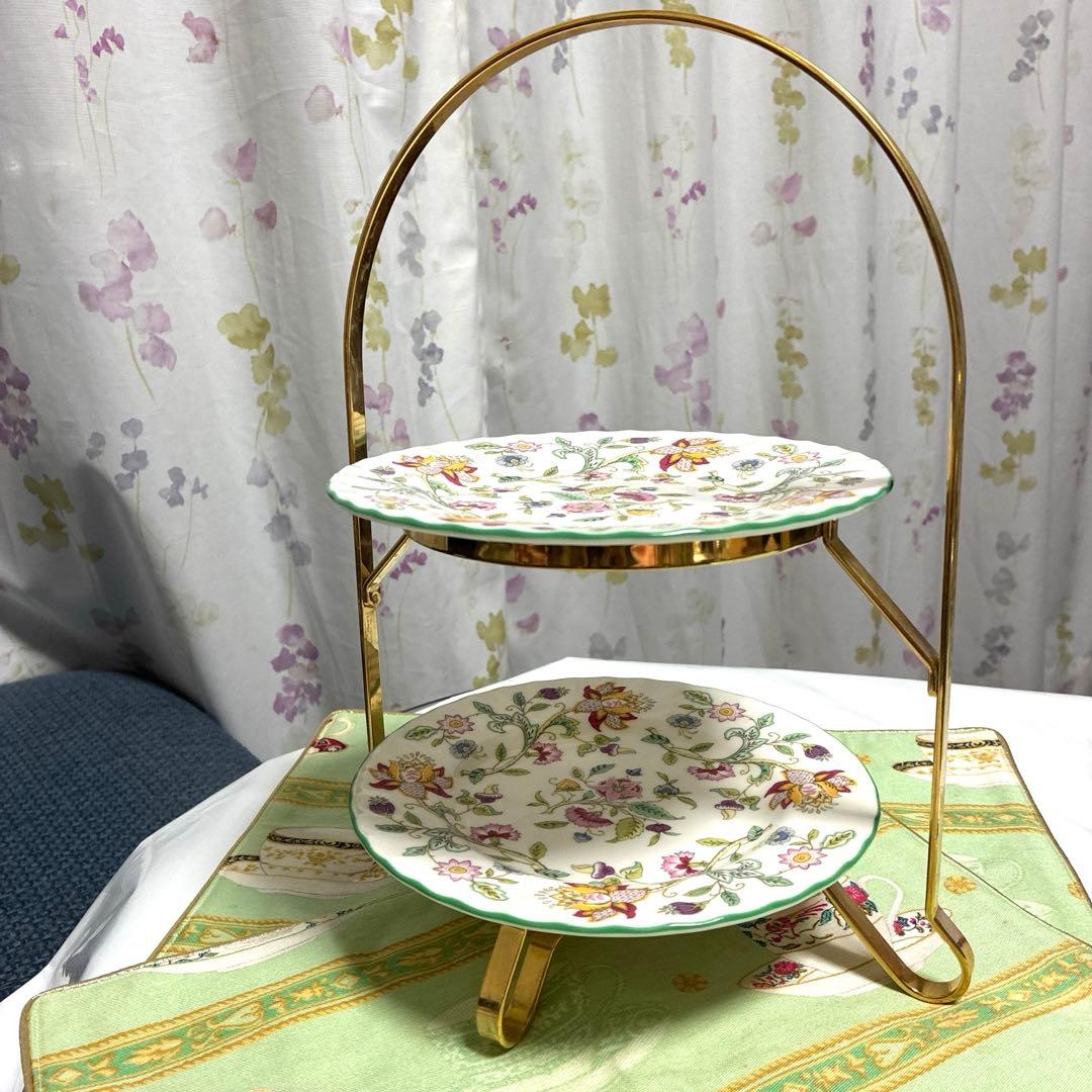 ミントン アフタヌーンティー ケーキ皿 ケーキスタンド - メルカリ