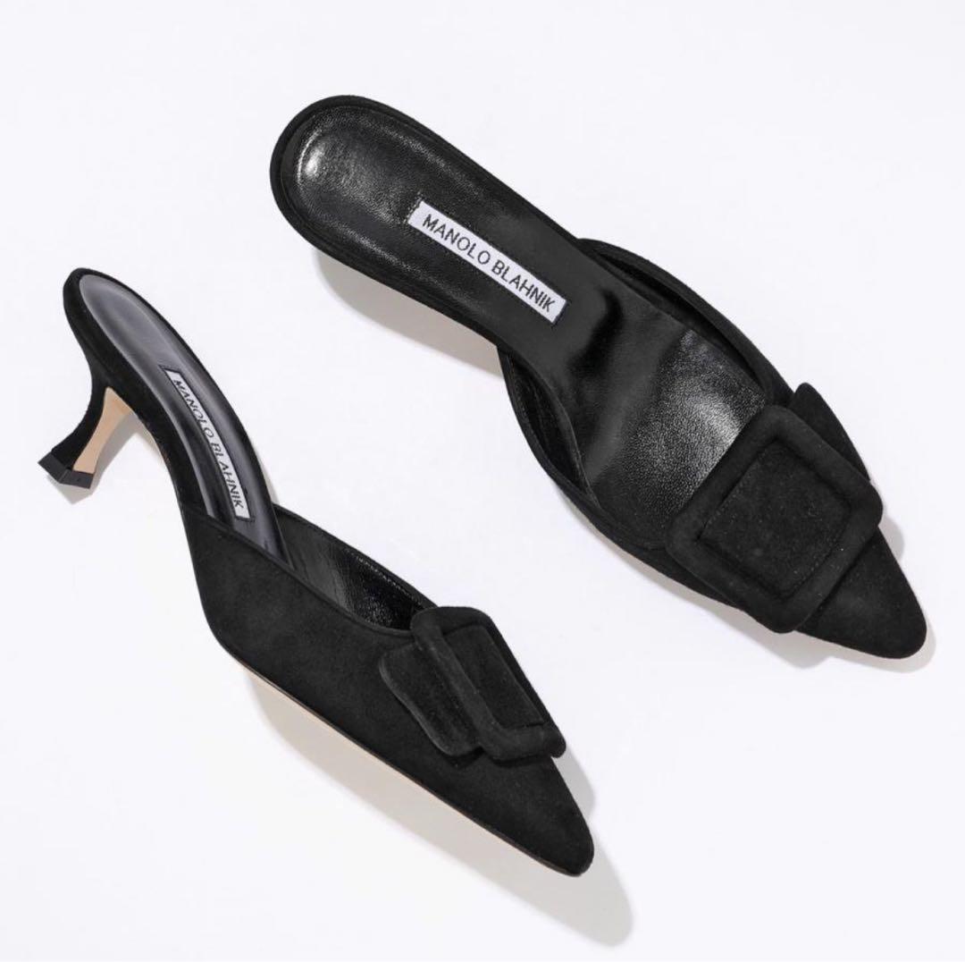 MANOLO BLAHNIK メイセール　ミュール　35ハーフ