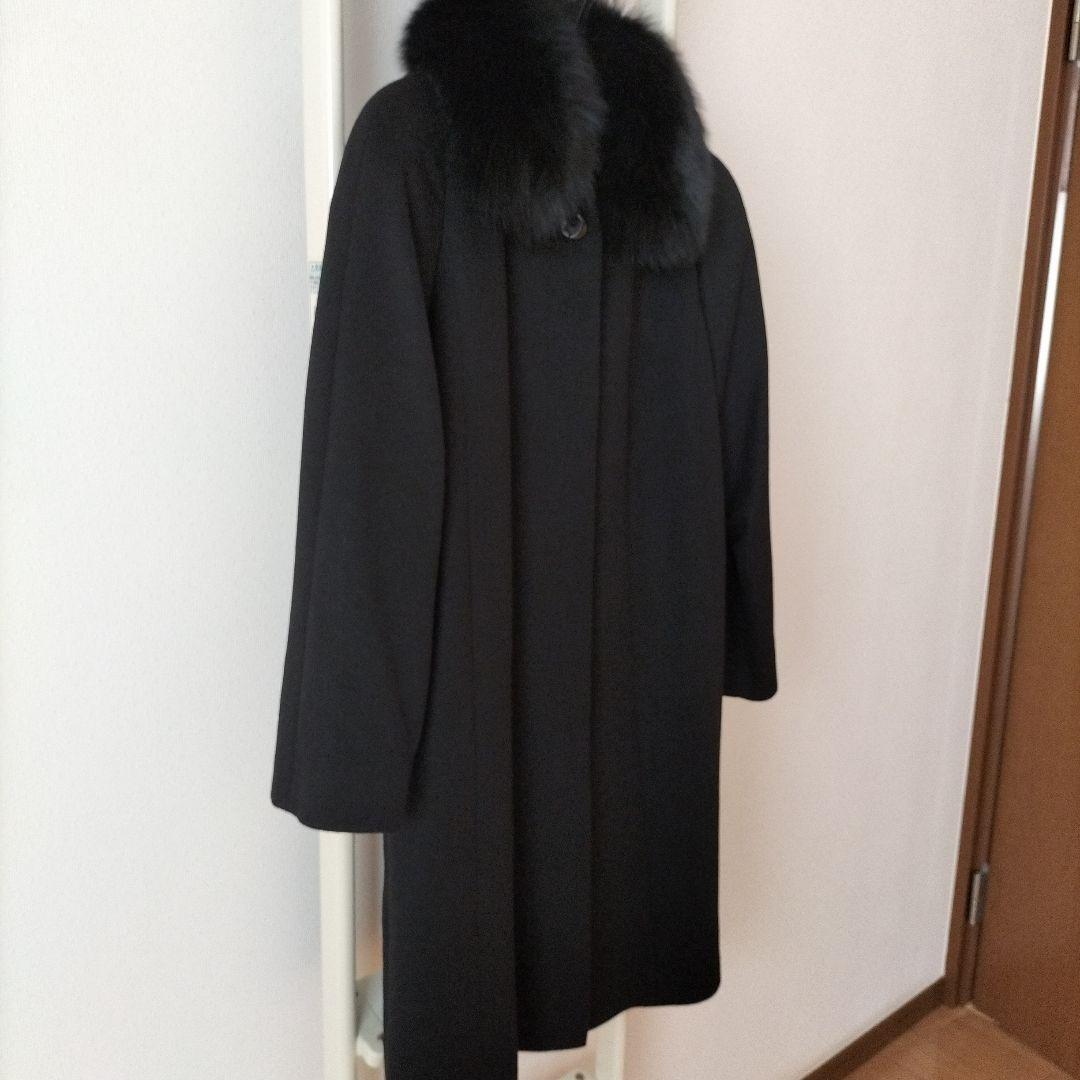 極美品＊バーニーズニューヨーク ロングコート カシミヤ 黒 М - メルカリ