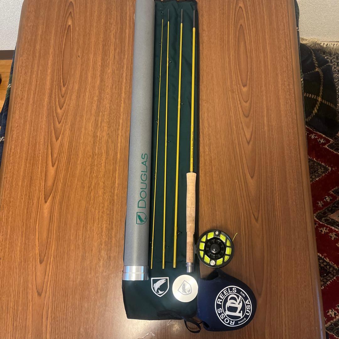 DOUGLAS 8f3in4ピース、ロスリール、DT3LDLフライラインセット。