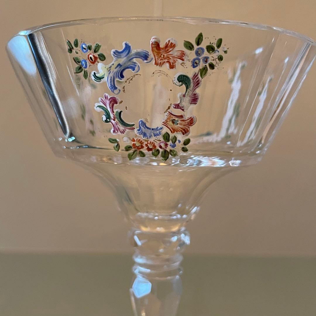 御売約　シャビーシック♡ ロブマイヤー　シャンパン　人物装飾　クープグラス2客