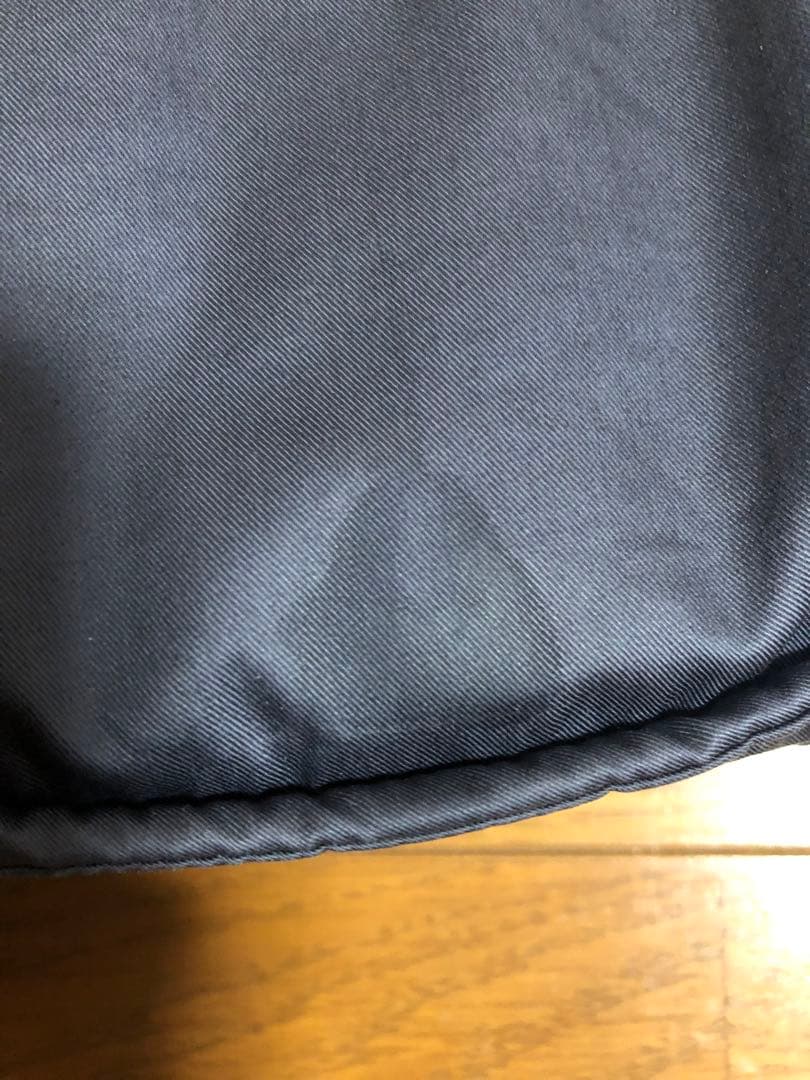 【美品】フレッドペリー ダウンベスト 紺×黒 Sサイズ 切り替え ウール混