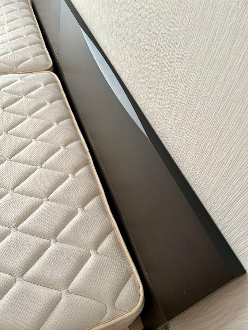 セミダブル　ベッドフレーム　２台　ASLEEP 引き出し付き　ウォルナット