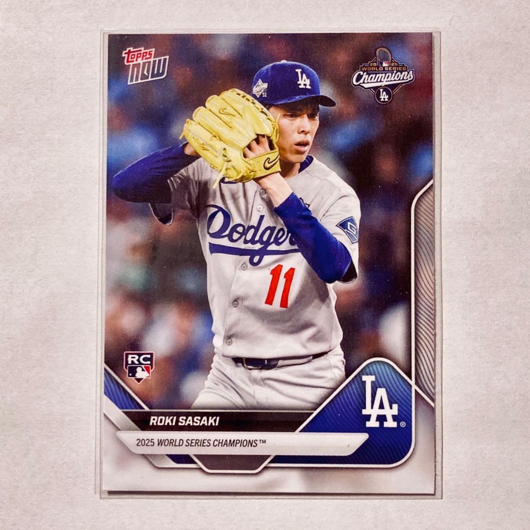 Topps Now 2025 佐々木朗希 SP ドジャース ワールドシリーズ - メルカリ