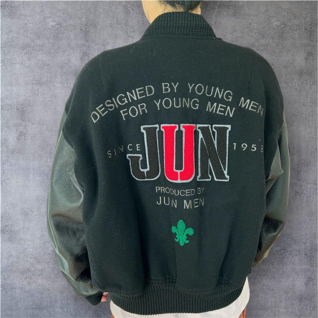 ジュンメン　90s　JUN MEN　レザースタジャン　VANパロ　L相当　牛皮