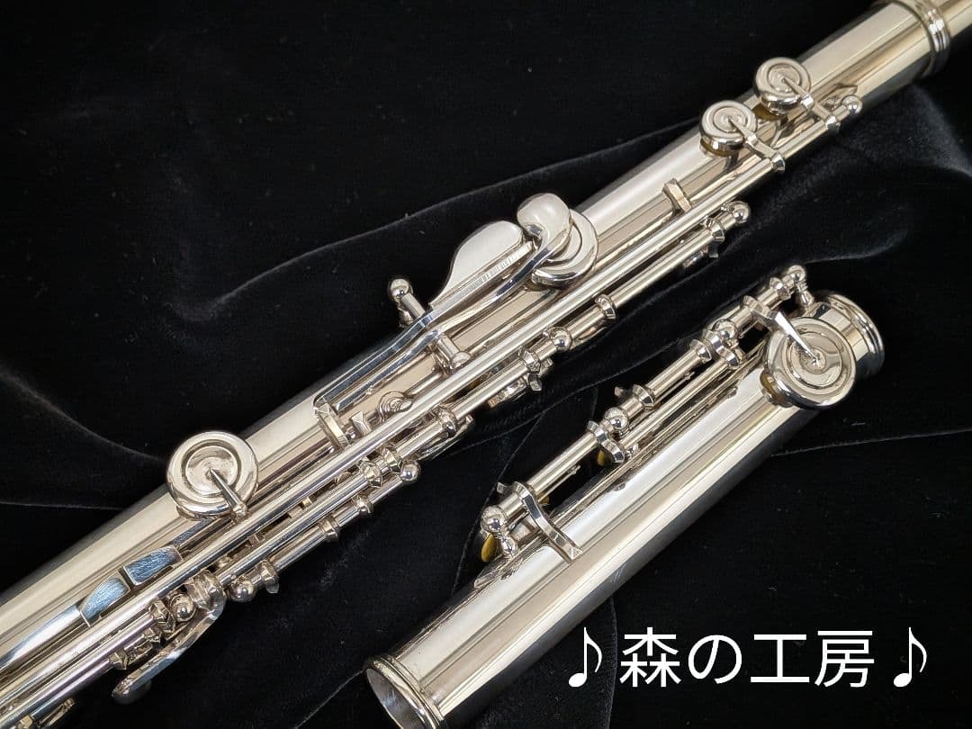 フルート専門店‼️部活応援‼️頭部管銀製　ヤマハフルートYFL451 Eメカ
