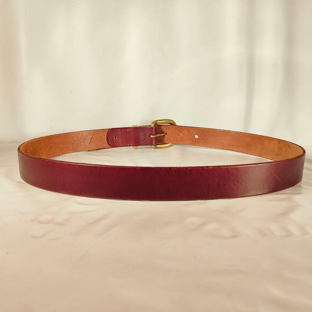 【美品】R.M.Williams オーストラリア製 高級バーガンディドレスベルト
