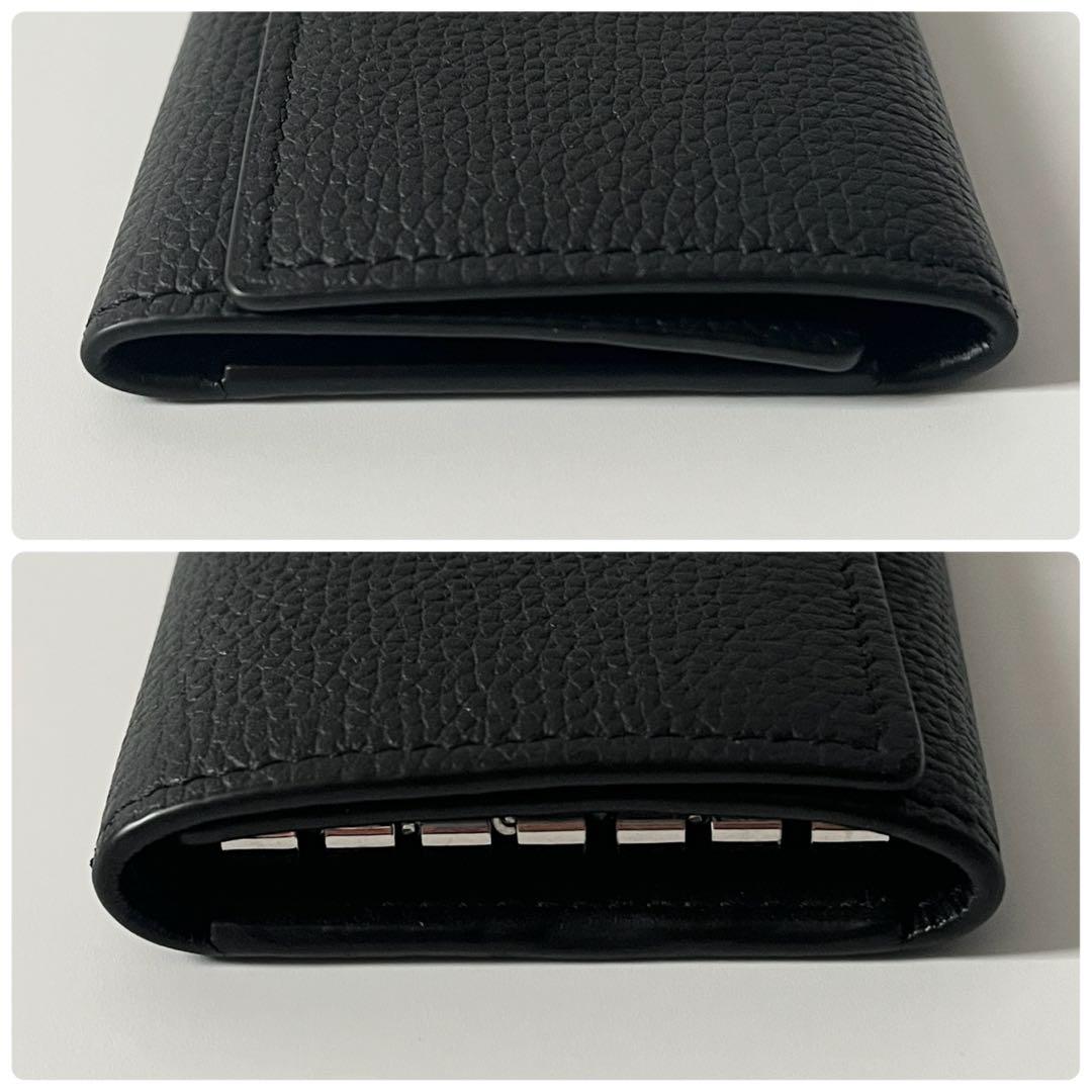 ロエベ　6連キーケース　アナグラム　レザー　黒　ブラック　ユニセックス