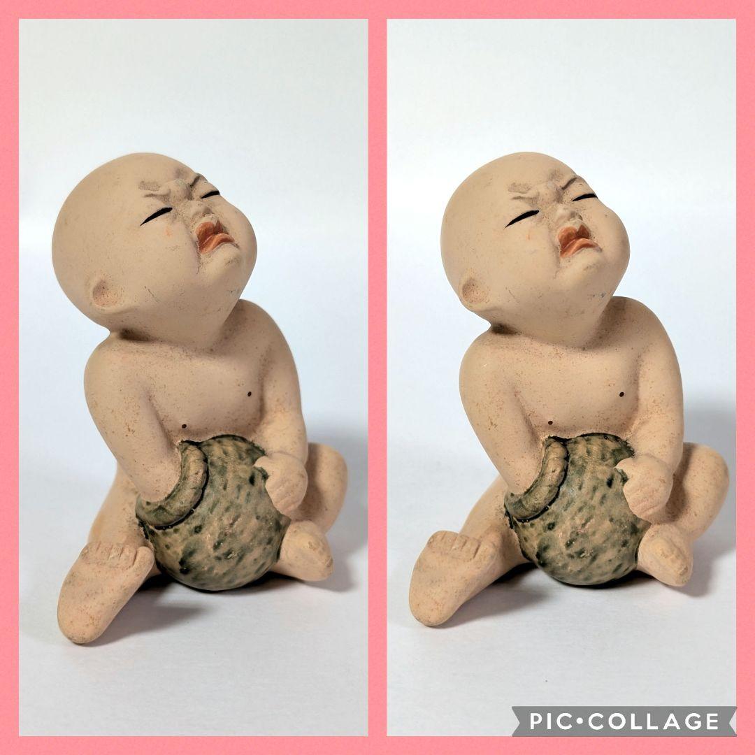 リアル 泣きべそ 赤ちゃん 土人形 陶器置物 レトロ 郷土玩具 - メルカリ