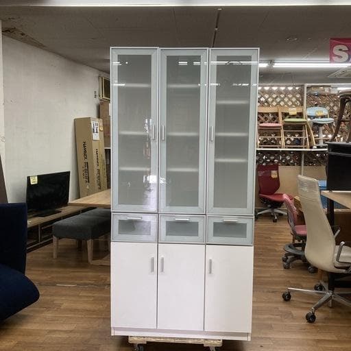 pm1118さま専用S752 ⭐ ガラス扉食器棚 キッチンボード 大容量 引出