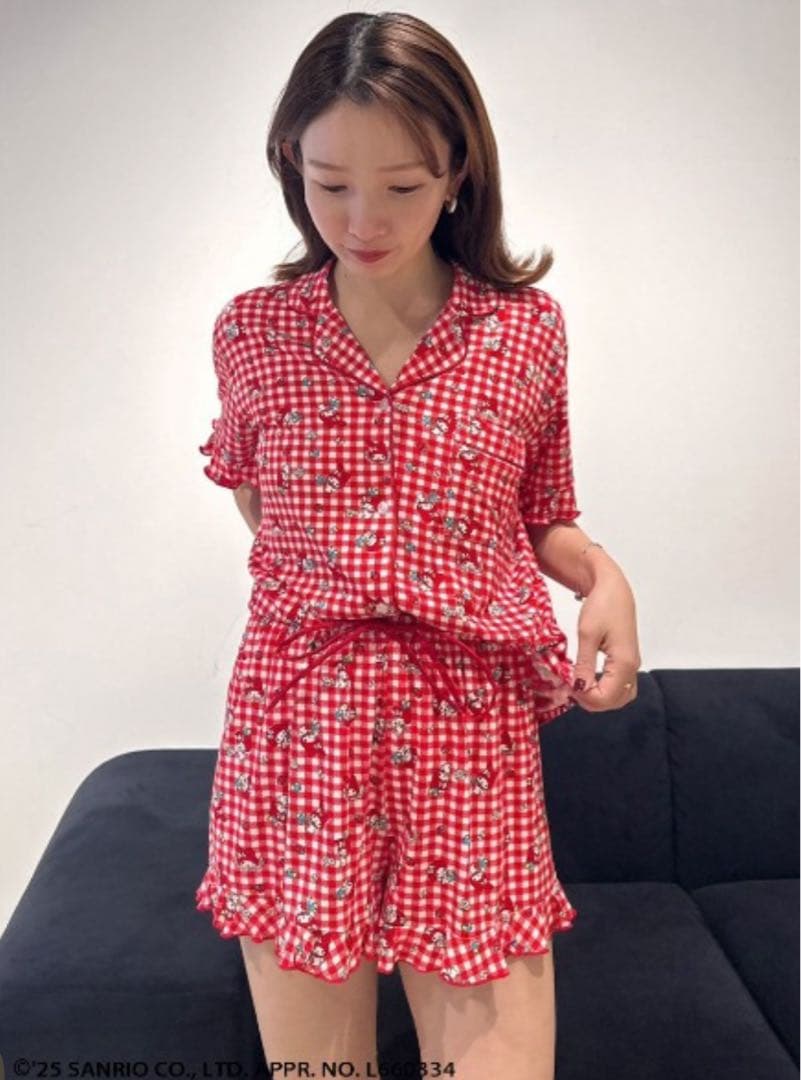 snidel  【MY MELODY】【接触冷感】総柄開襟シャツ