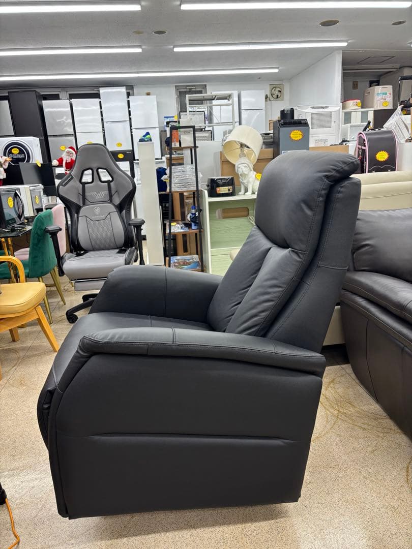 NITORI ニトリ 電動リクライニングチェア コンフェ革 ブラック 2022年