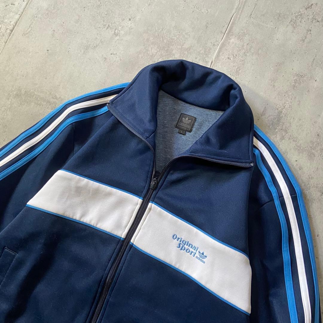00s 古着 adidas 希少XL トラックジャケット トレフォイル刺繍