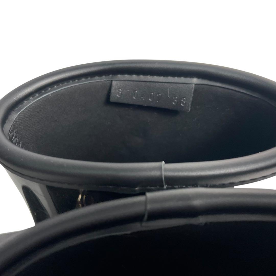 GUCCI ホースビット黒 ラバー ショートレインシューズサイズ 38