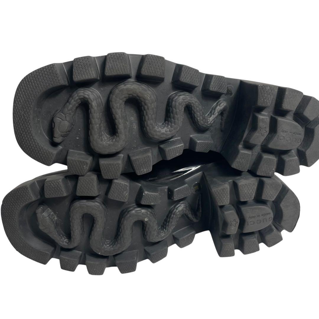 GUCCI ホースビット黒 ラバー ショートレインシューズサイズ 38