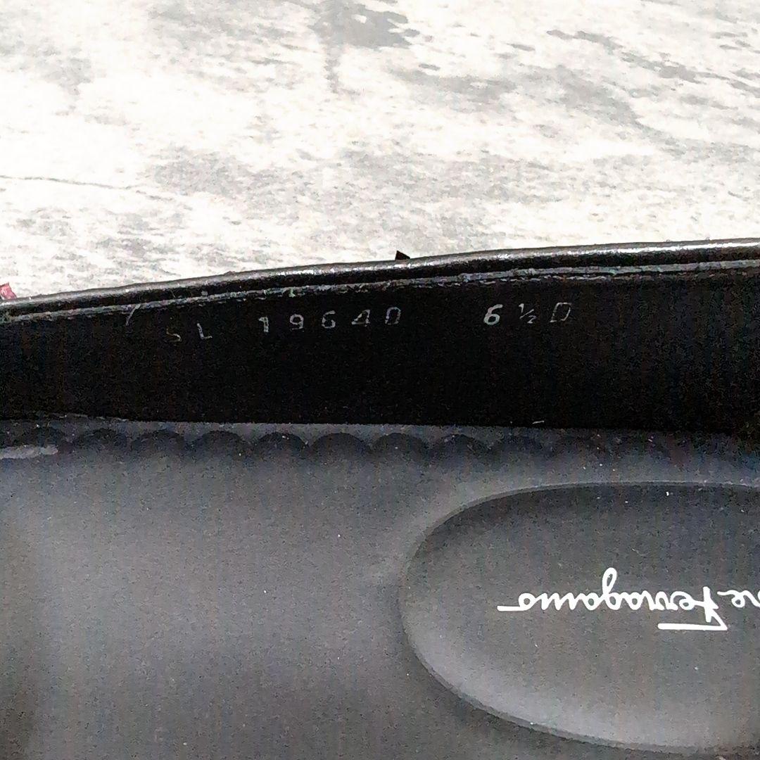 ​フェラガモ ヴァラリボン スニーカー スリッポン ツイード ラメ 紫 24cm