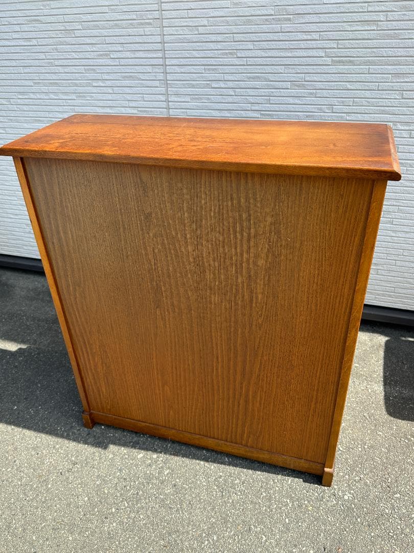 オールドカリモク ビンテージ 木製 キャビネット コロニアル 飾り棚 ブラウン