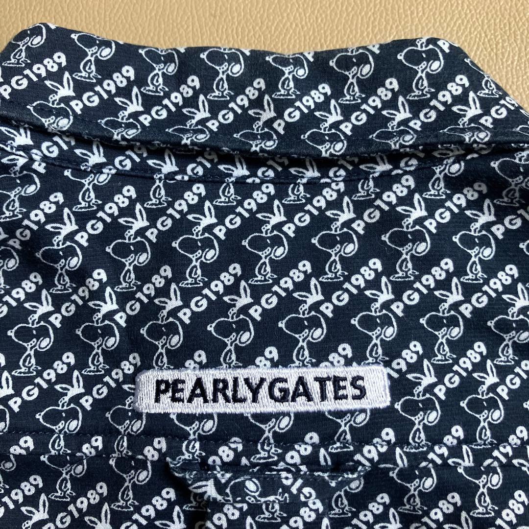 【美品】PEARLY GATES ×PEANUTS長袖ポロ スヌーピー 総柄 0