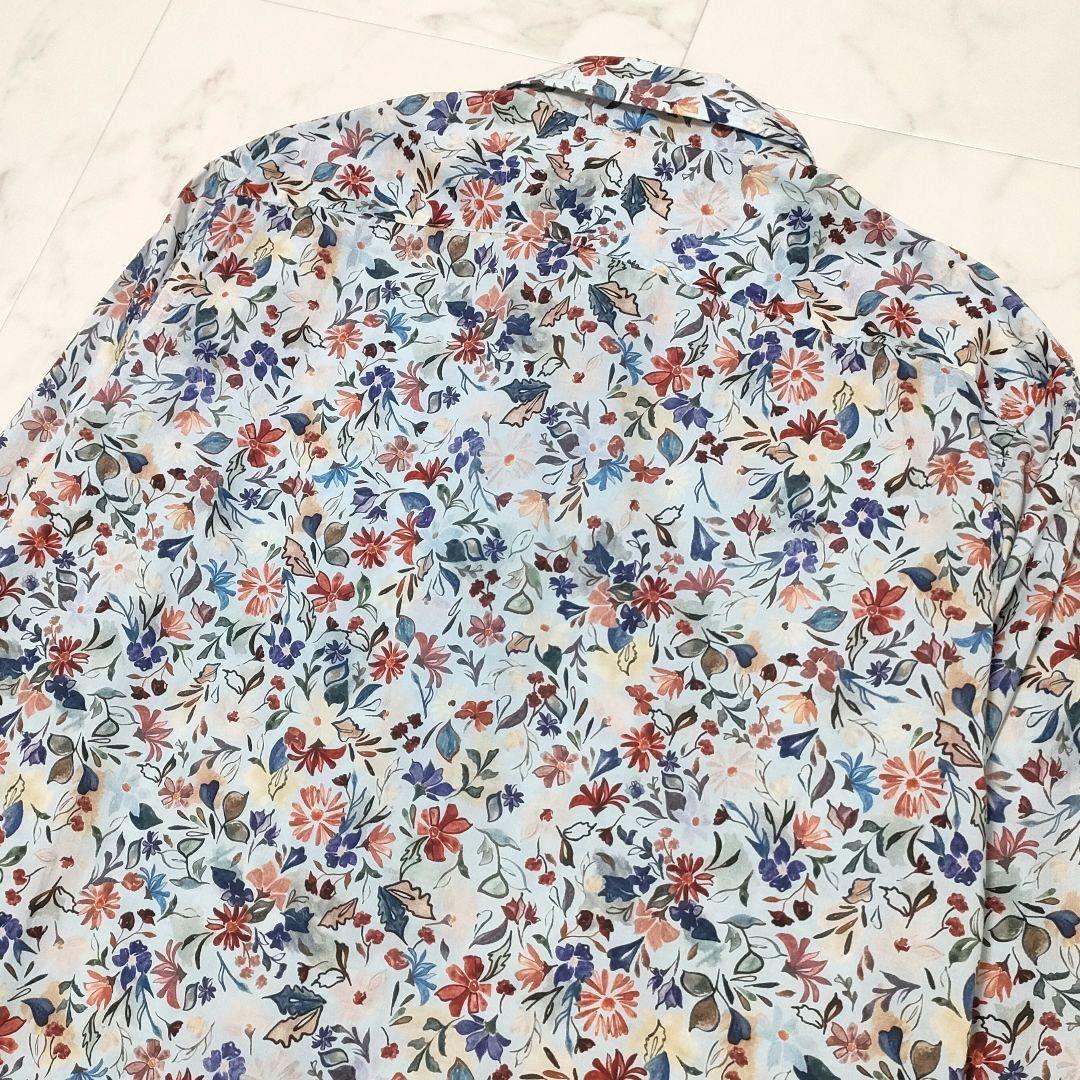 ポールスミス　長袖シャツ　花柄　フラワー　総柄　マルチカラー　オシャレ　Lサイズ
