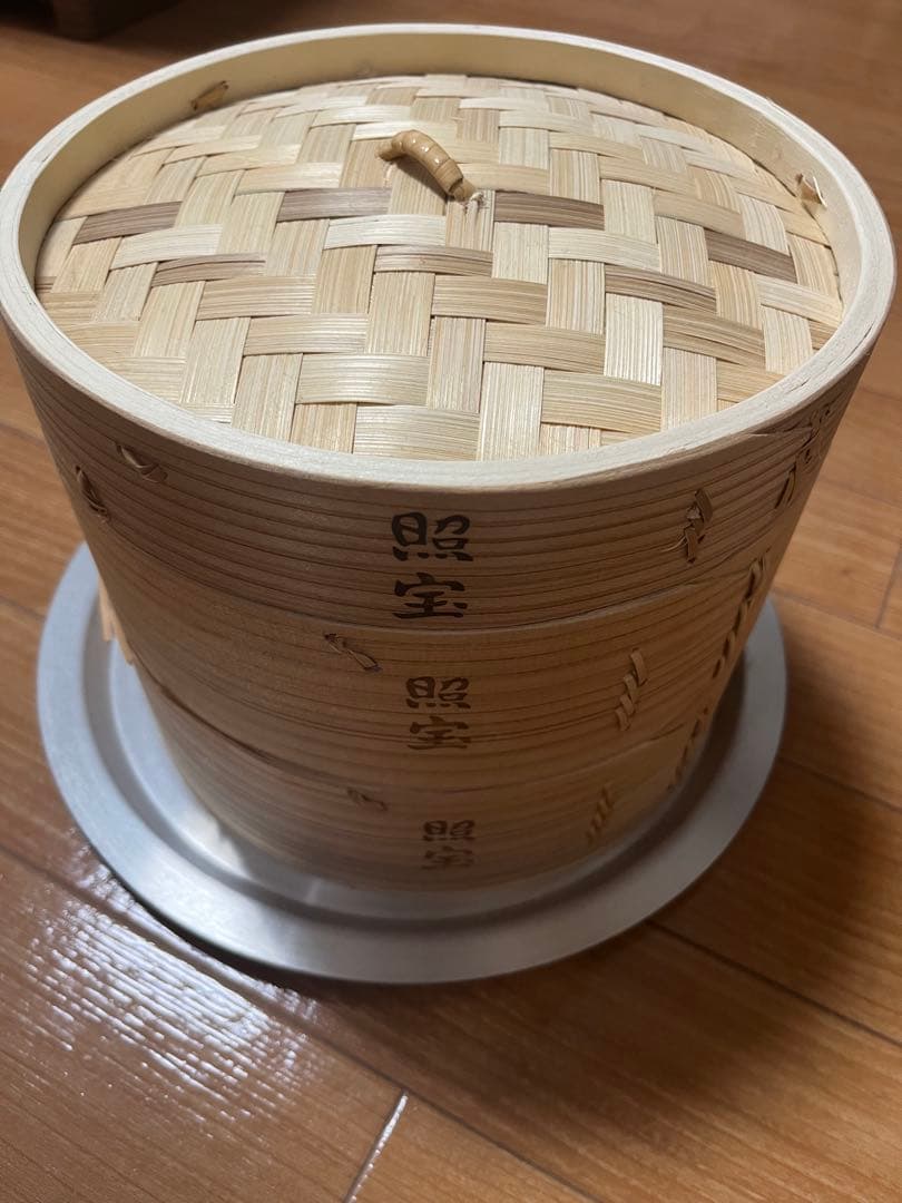 照宝　せいろ　2段蒸し器　未使用品 照宝杉上製せいろ二段 蒸し板セット30cm | 中華街 照宝