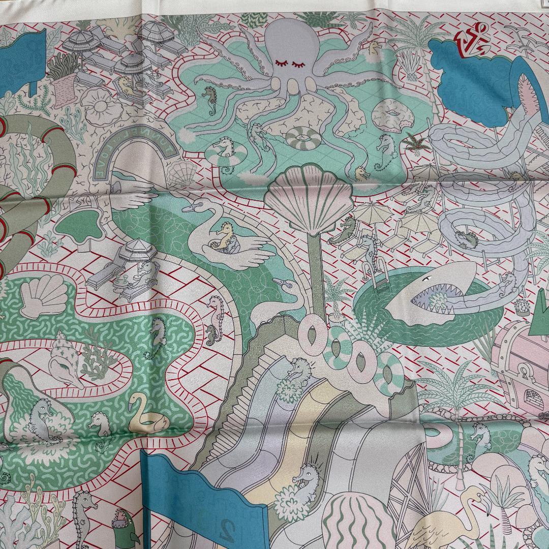 ✨極美品✨ HERMES エルメス カレ90 ダブルフェイス スプラッシュパーク