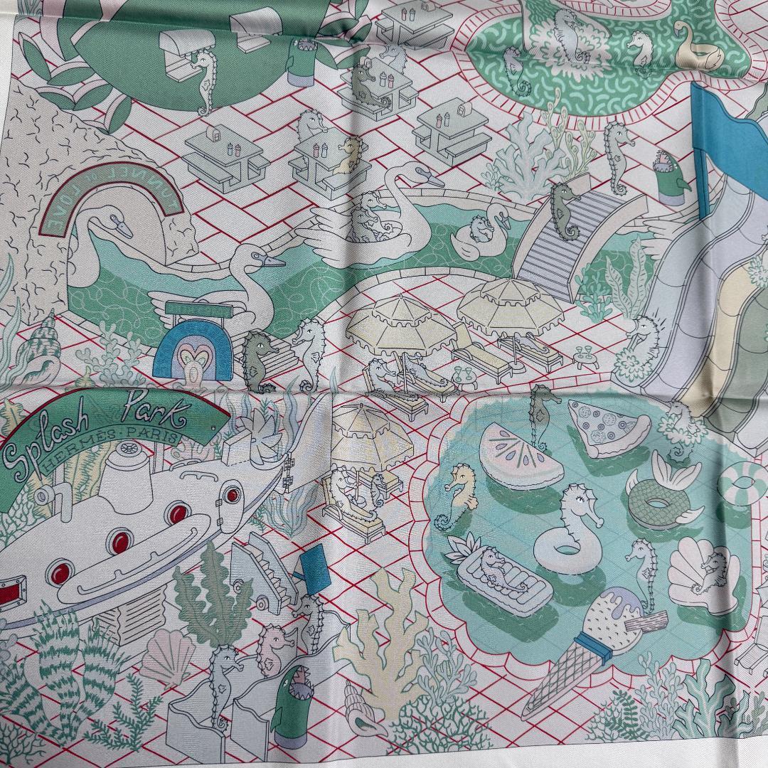 ✨極美品✨ HERMES エルメス カレ90 ダブルフェイス スプラッシュパーク