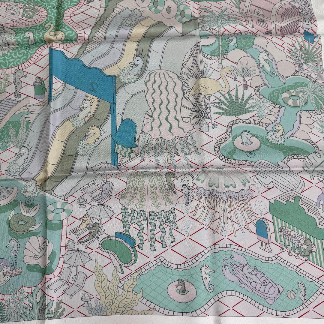 ✨極美品✨ HERMES エルメス カレ90 ダブルフェイス スプラッシュパーク