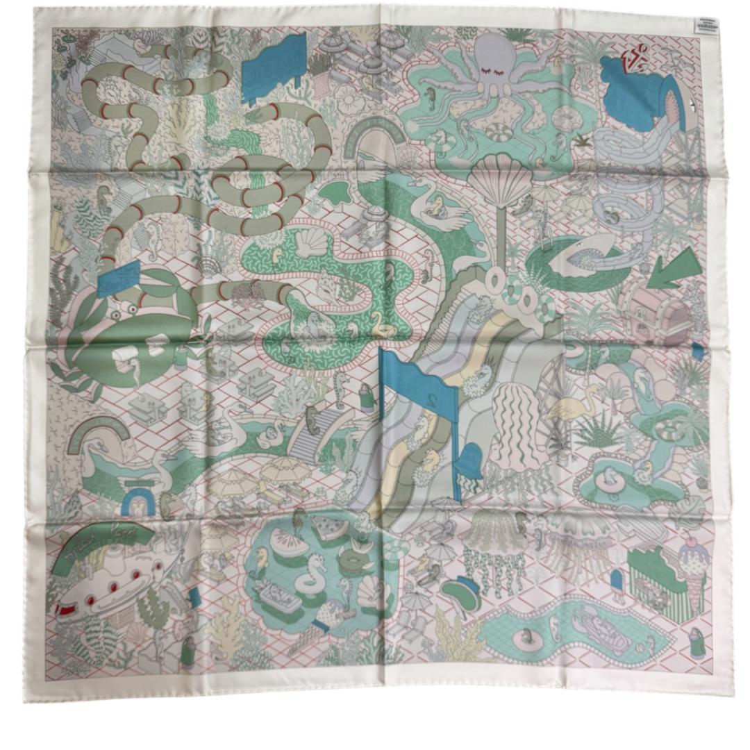 ✨極美品✨ HERMES エルメス カレ90 ダブルフェイス スプラッシュパーク