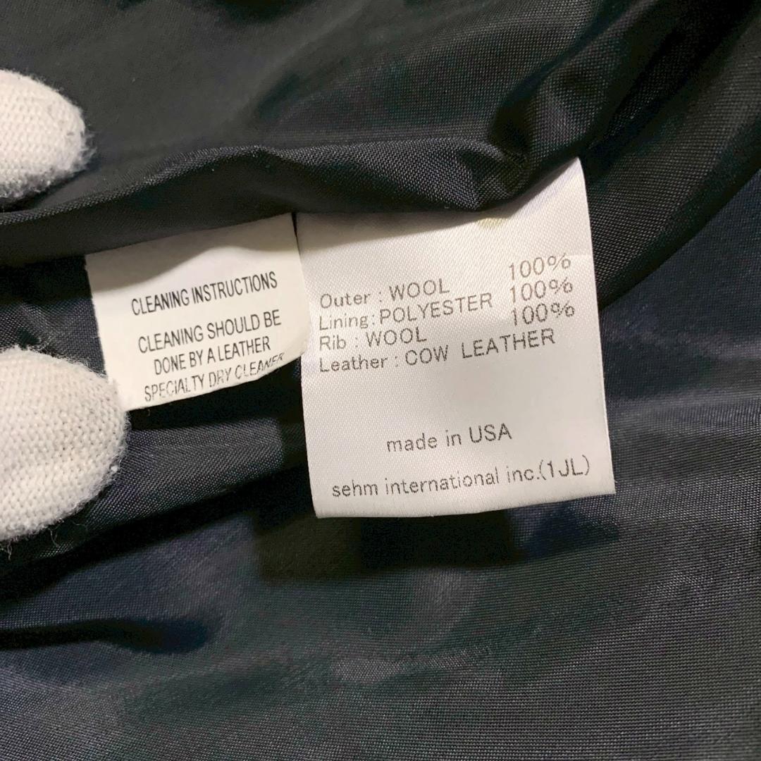 【POPO730※】SKOOKUM レターマンジャケット 36 袖レザー