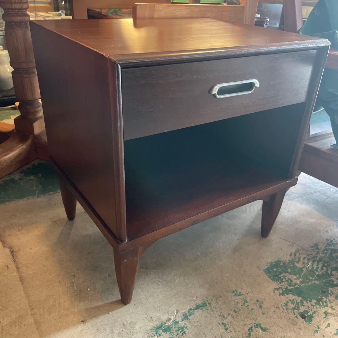 アメリカンヴィンテージ1980 チークナイトテーブル RISHEL アメリカ家具