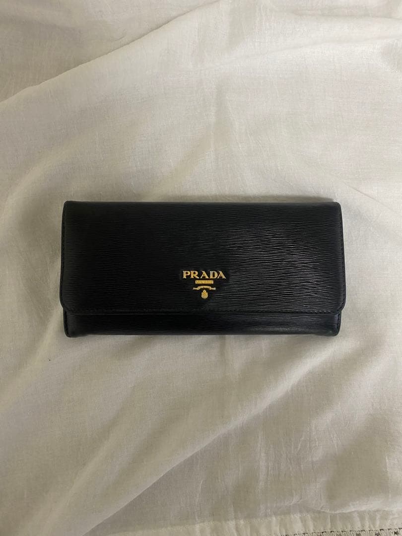 PRADA エピレザー ブラック 長財布 IDケース付き