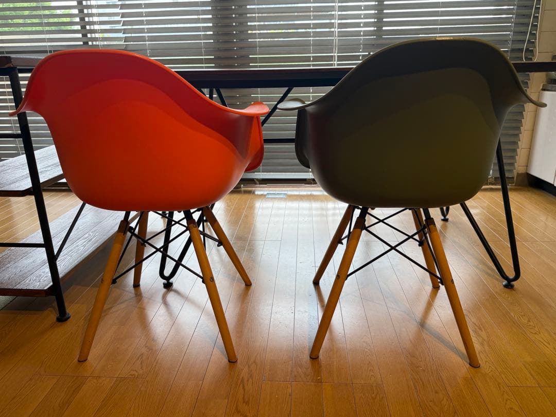 引取り優先】木製ダイニングテーブル 椅子 シェルフセット売り