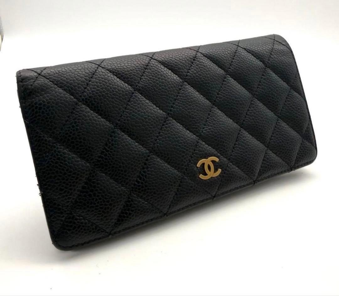 CHANEL ブラック キルティング 長財布 - メルカリ
