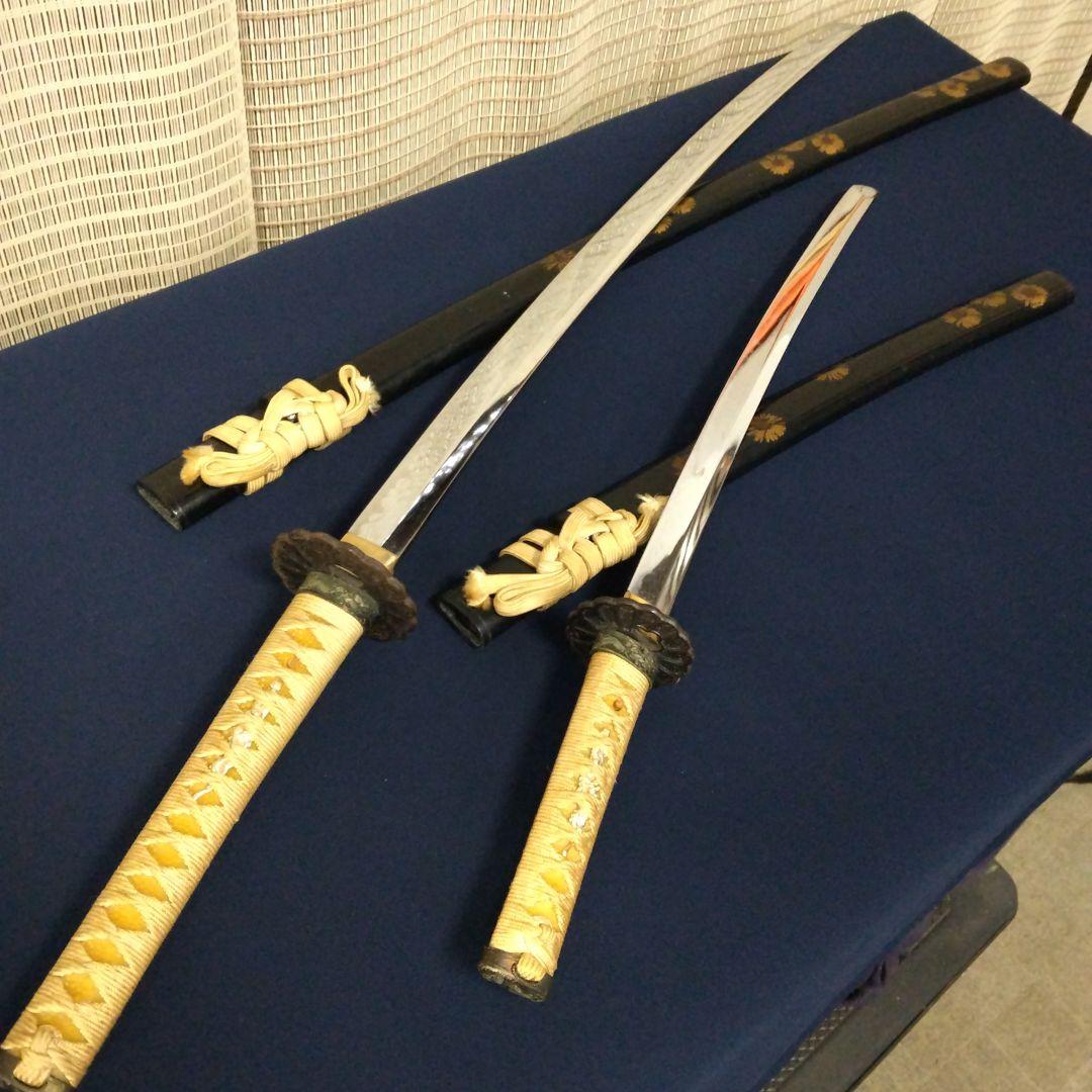 ☆本日価格！【模造刀大/小ペア花模様】