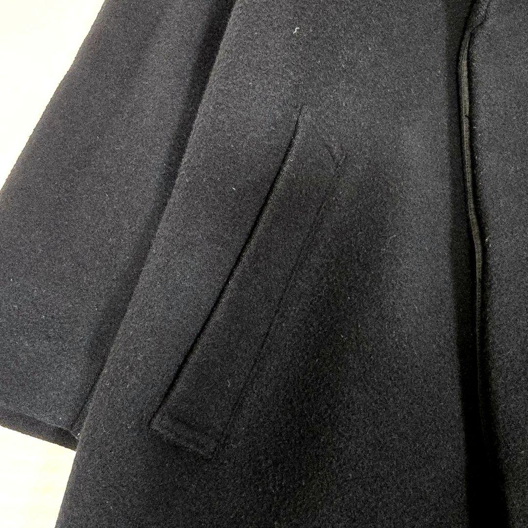 メゾンスペシャル チェスターコート ロングコート ウール マキシ丈 黒 XL相当