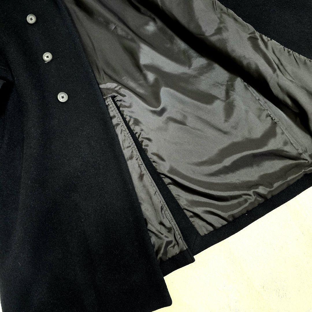 メゾンスペシャル チェスターコート ロングコート ウール マキシ丈 黒 XL相当