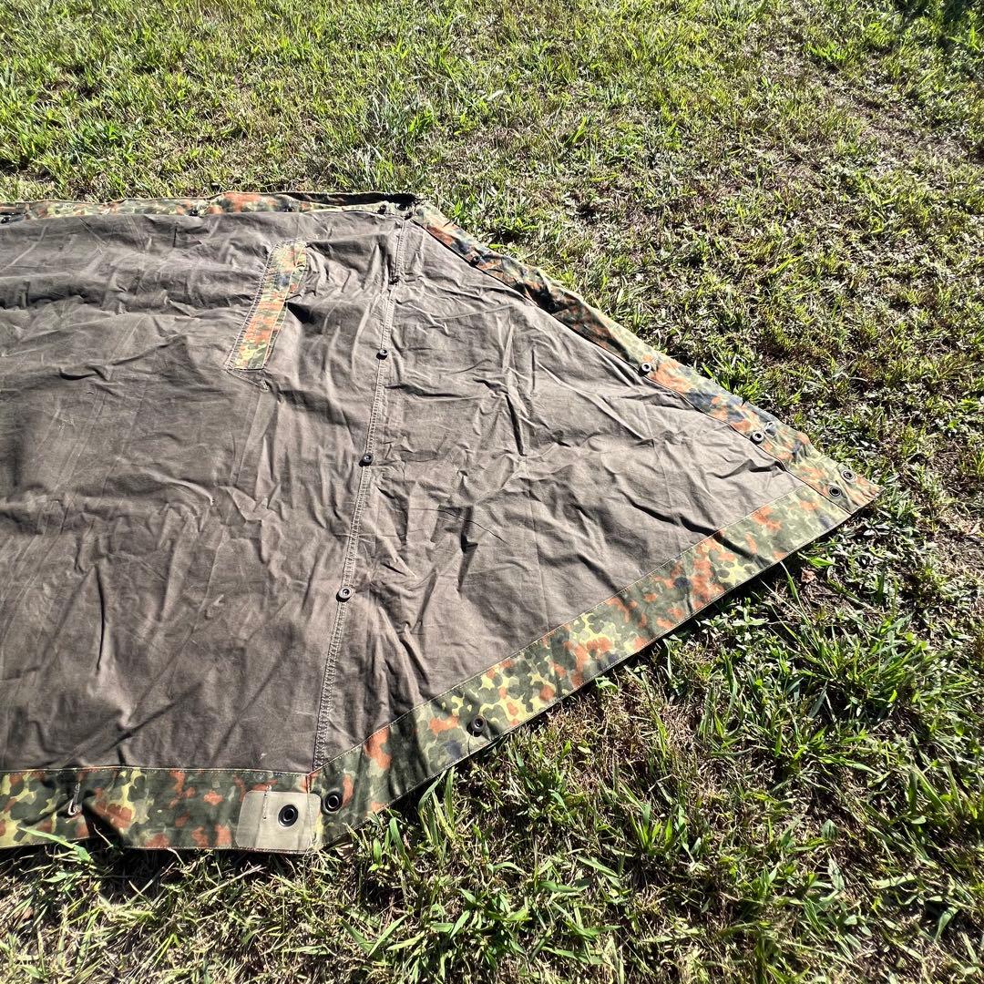 ［希少］ドイツ軍幕 パップテント ファスナー加工