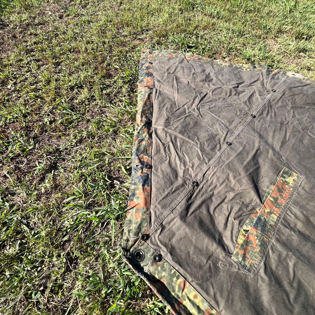 ［希少］ドイツ軍幕 パップテント ファスナー加工