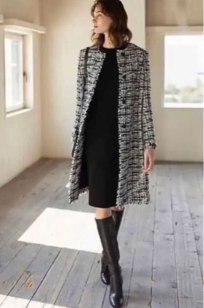 セオリーリュクス ツイード コート サイズ38 - メルカリ